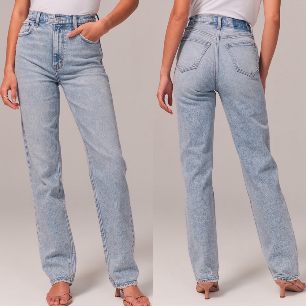 Abercrombie and Fitch 90s Straight Jeans Ultra High Rise Size 25/0